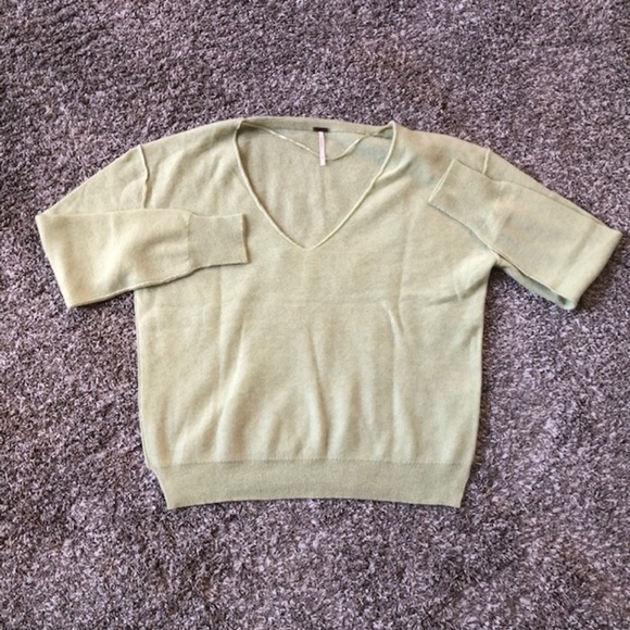 ✨ SALE Free People Love Like This Cashmere Pullover Sweater - Pistachio - Picture 4 of 6